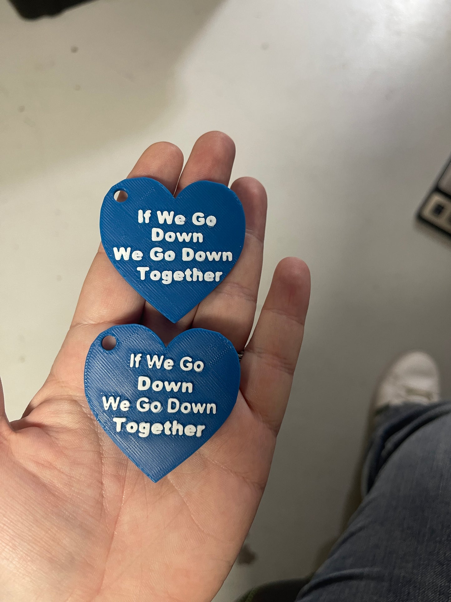 If We Go Down, We Go Down Together Keychain